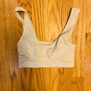 white sports bra